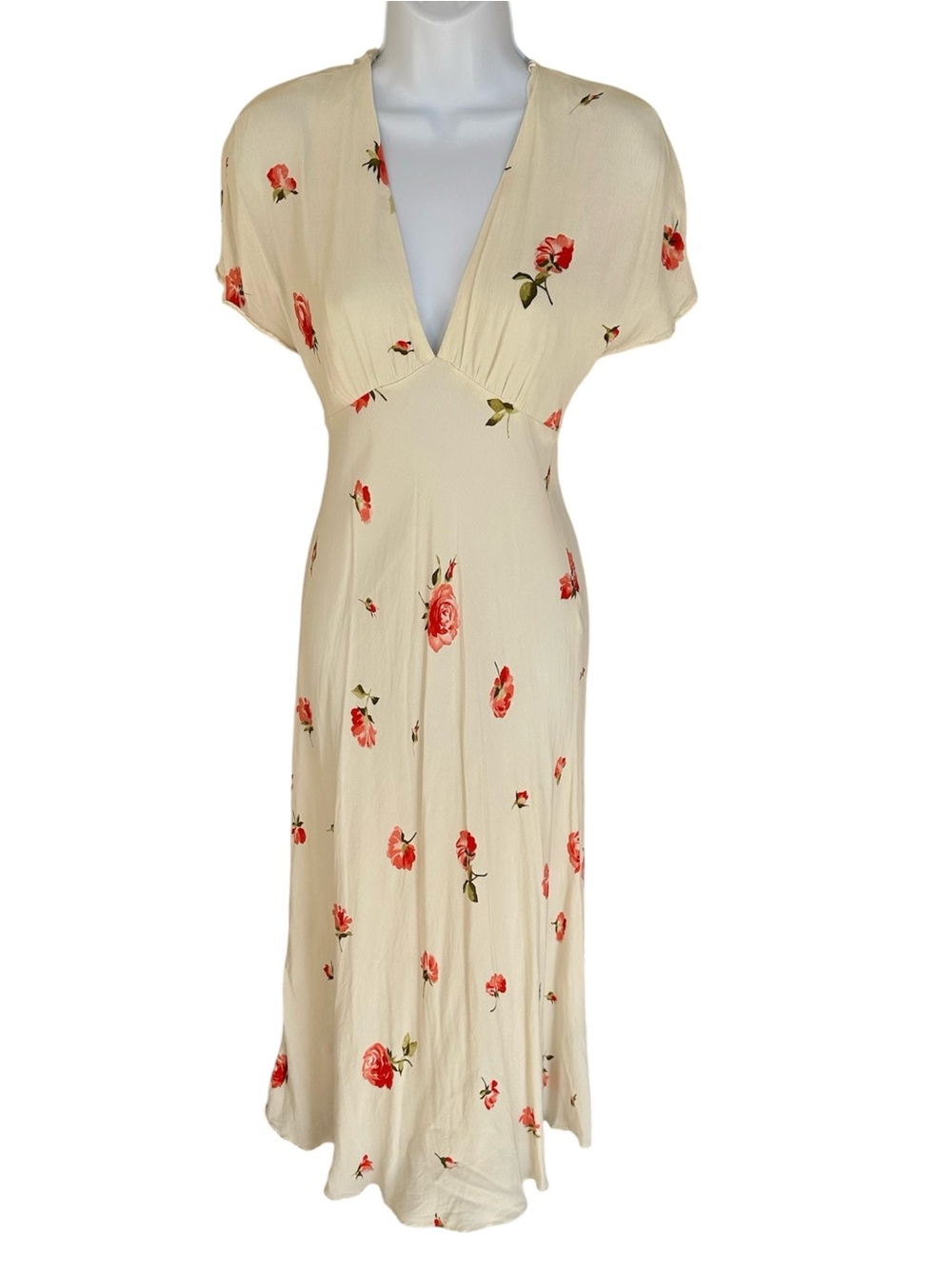 Zara Floral Printed V-Neck Maxi Dress - Picture 3 of 16